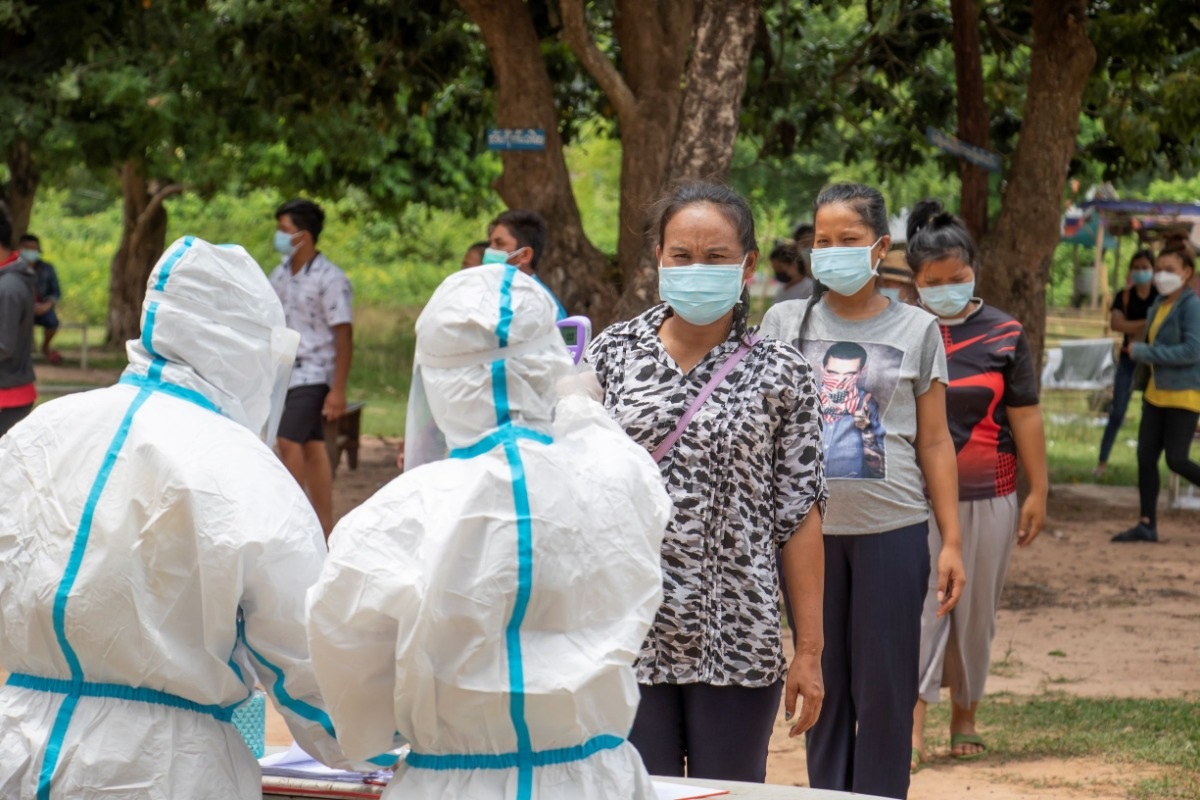 Temperature checks are done twice a day, usually when the returnees collect their meals
