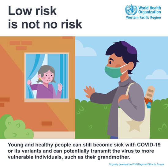 Low risk is not no risk graphic