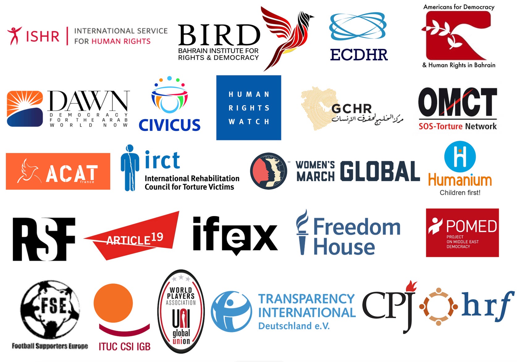 Logos of organizations