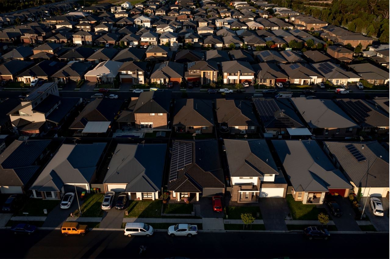 Denham Court Housing Estate in Western Sydney