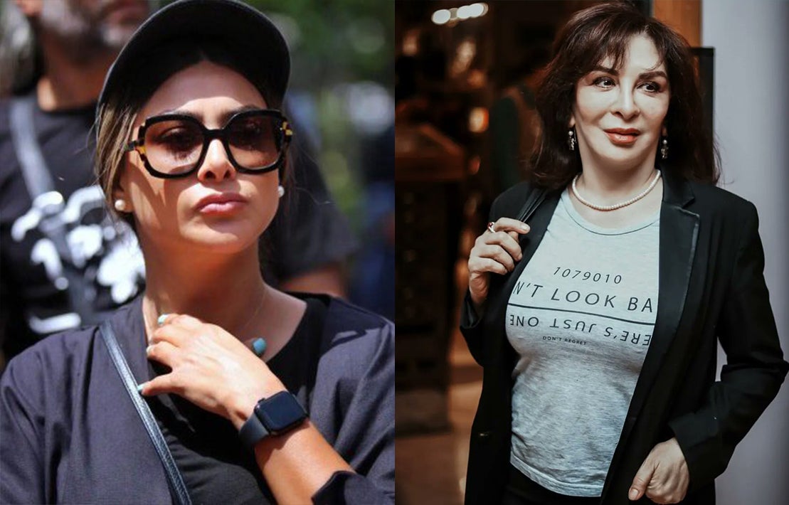 افسانه بایگان وآزاده صمدی.