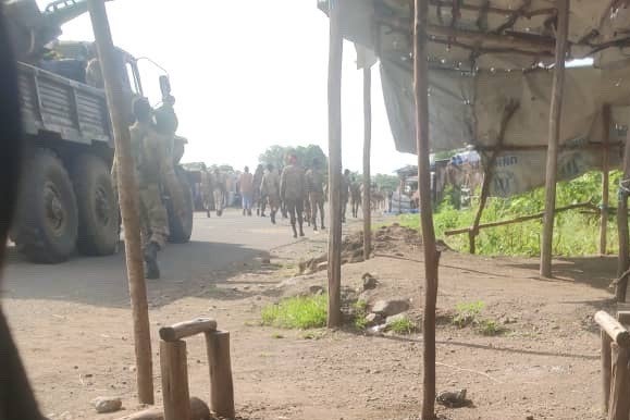 Military convoy in Metemma