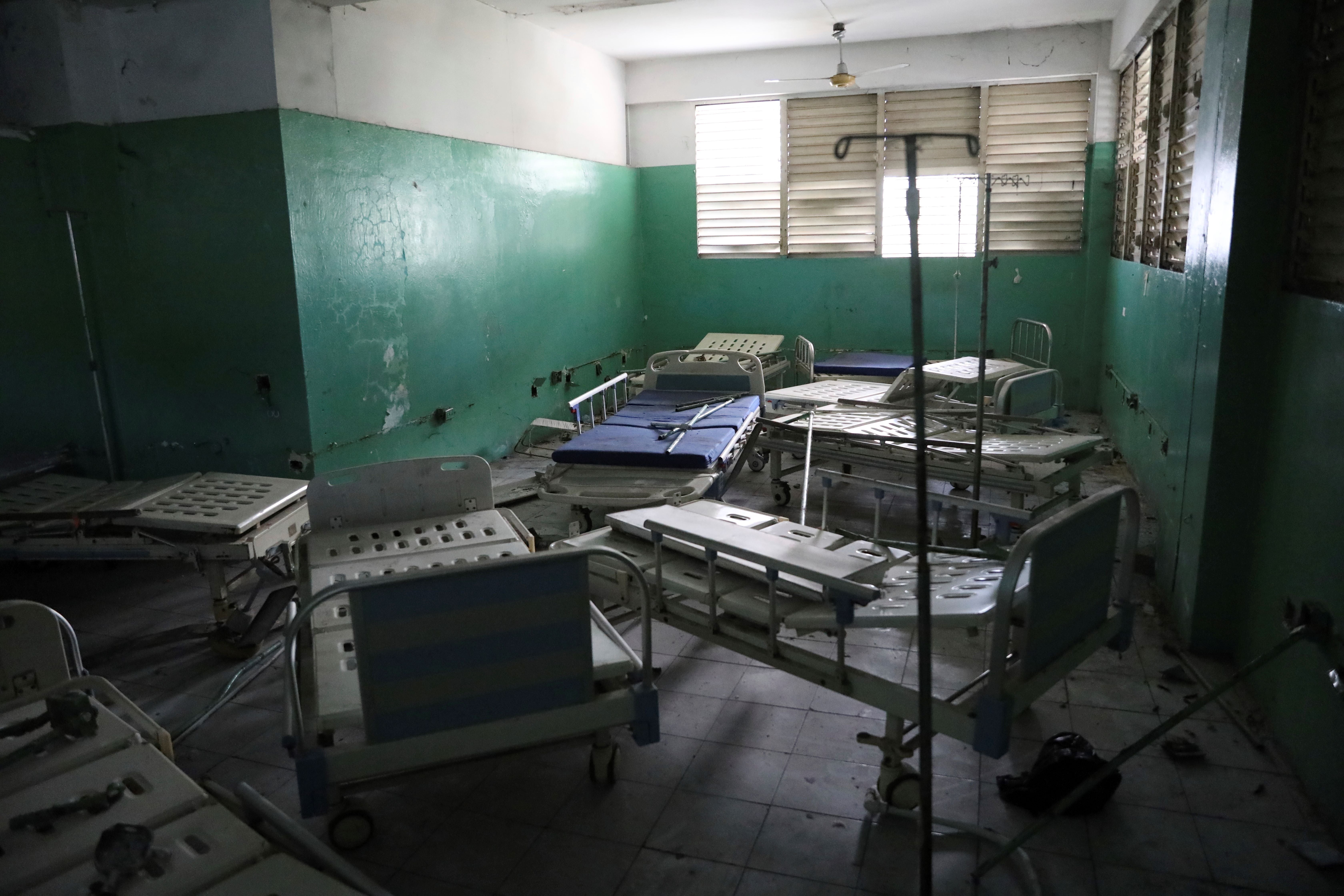 The emergency room of the General Hospital is empty during a visit by then-Haitian Prime Minister Garry Conille in Port-au-Prince, Haiti