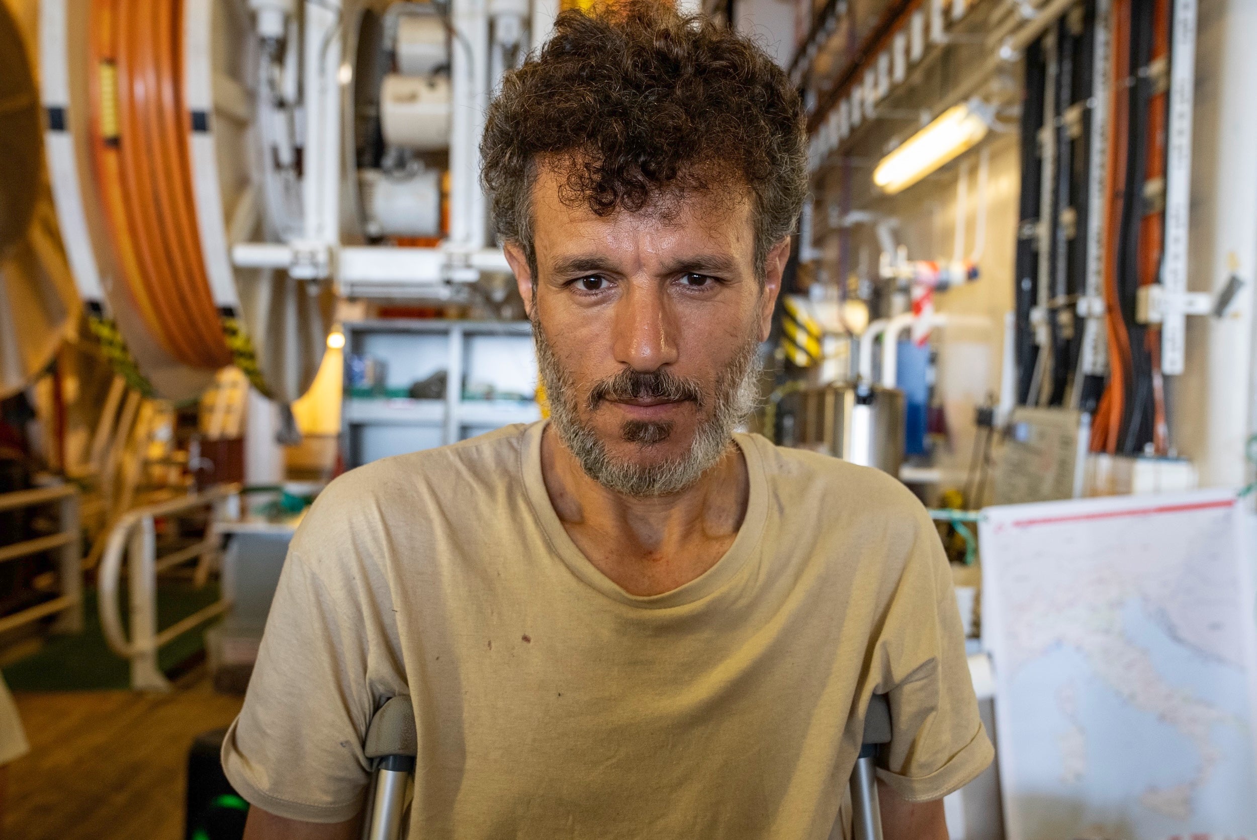 Un palestinese siriano di 50 anni a bordo della Geo Barents, 20 settembre 2024.