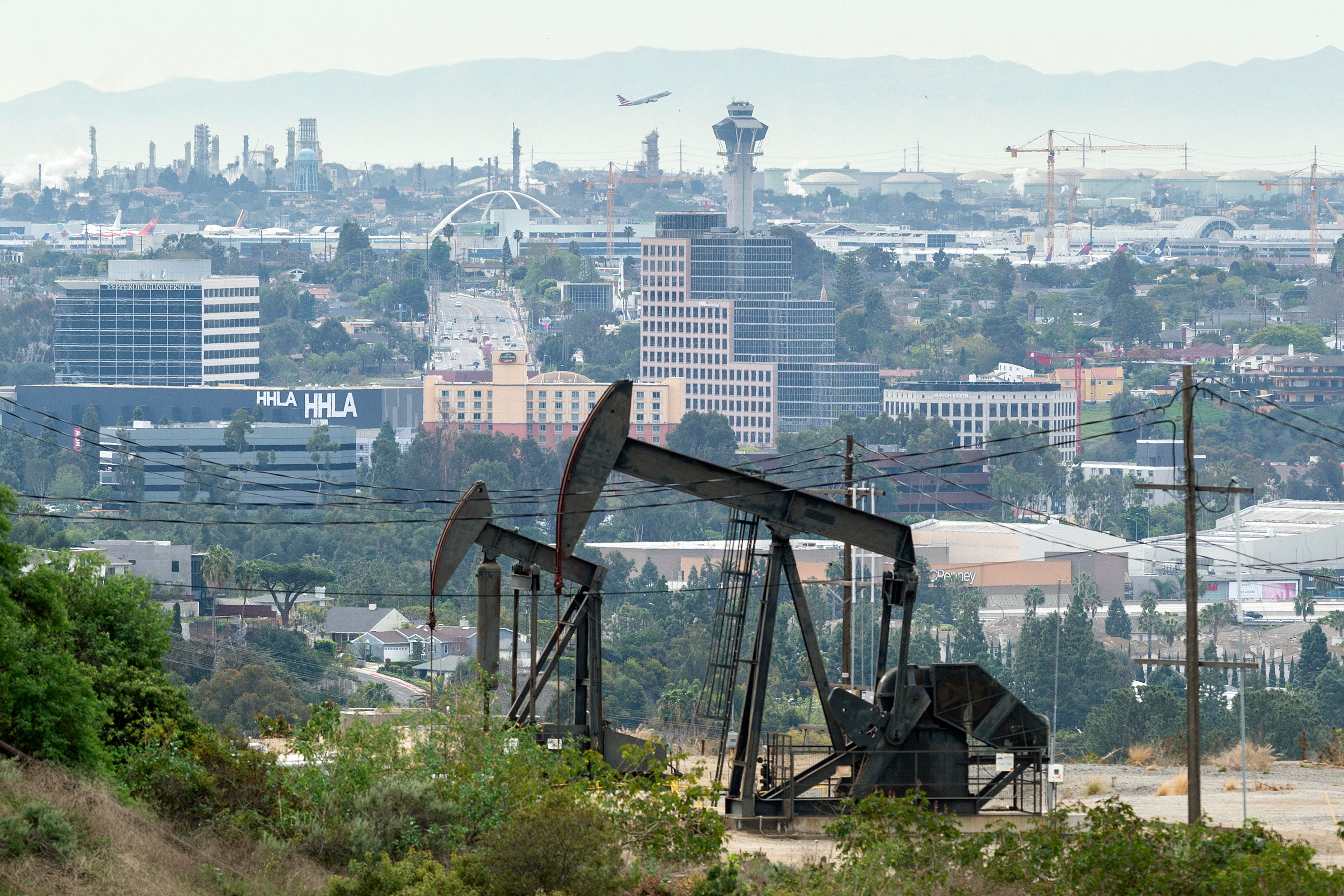 The Inglewood Oil Field in Los Angeles, California, March 9, 2020.