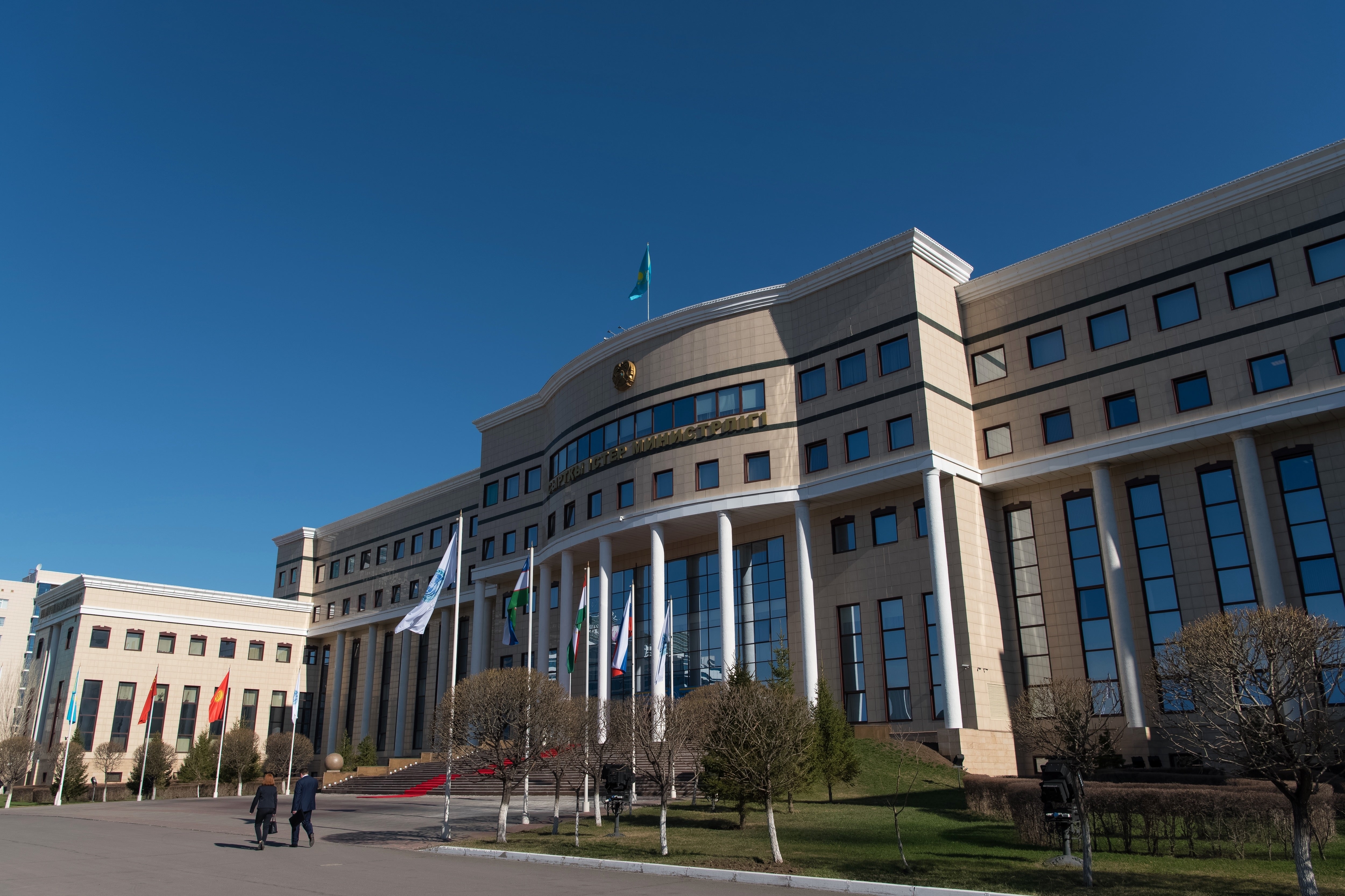 Kazakhstan's Foreign Ministry building in Astana, April 21, 2017.
