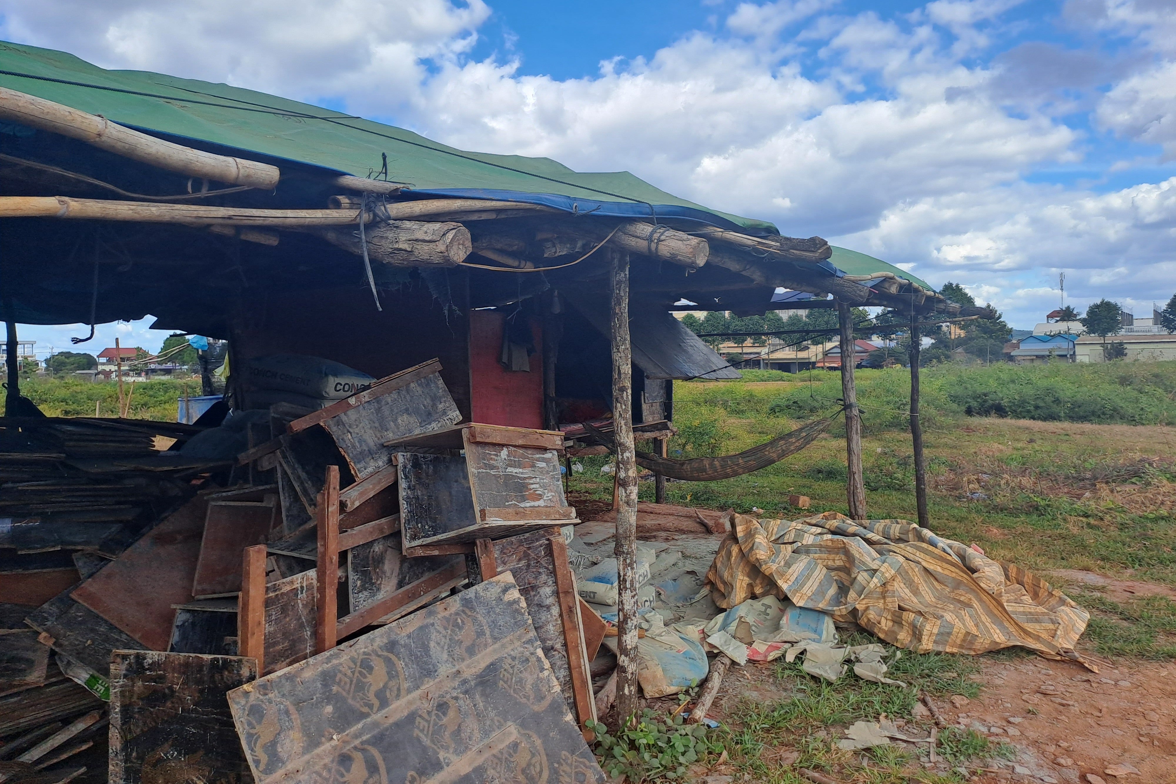 A temporary building