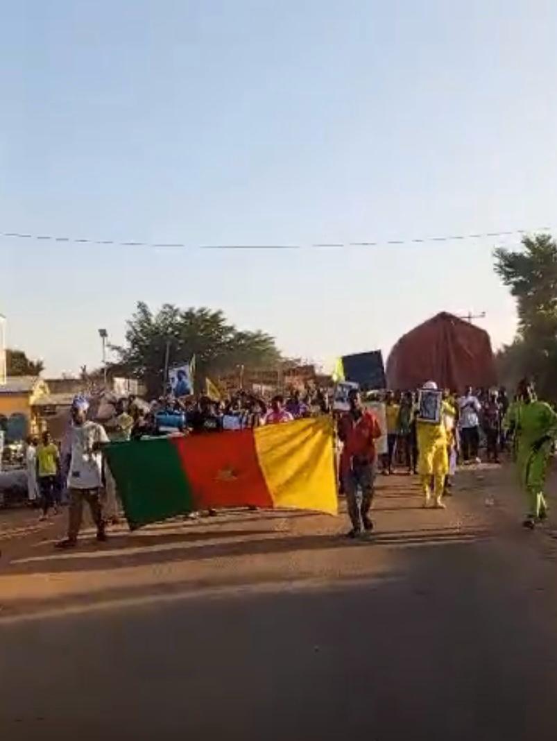 Peaceful protesters in Garoua, in Cameroon’s North region, on October 31, 2025.