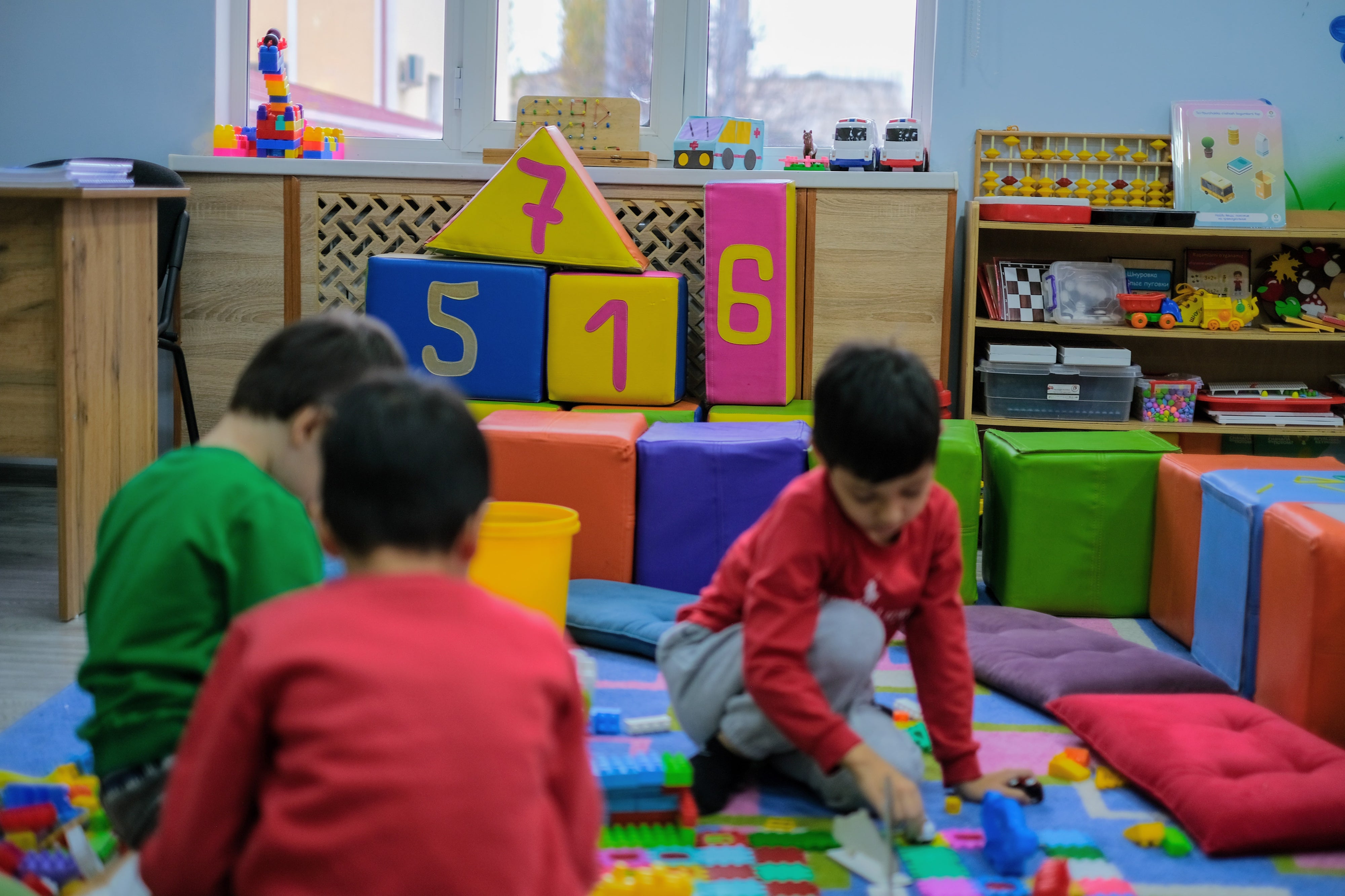 Children at a free government pre-primary school, Tashkent, Uzbekistan, November 2022. 