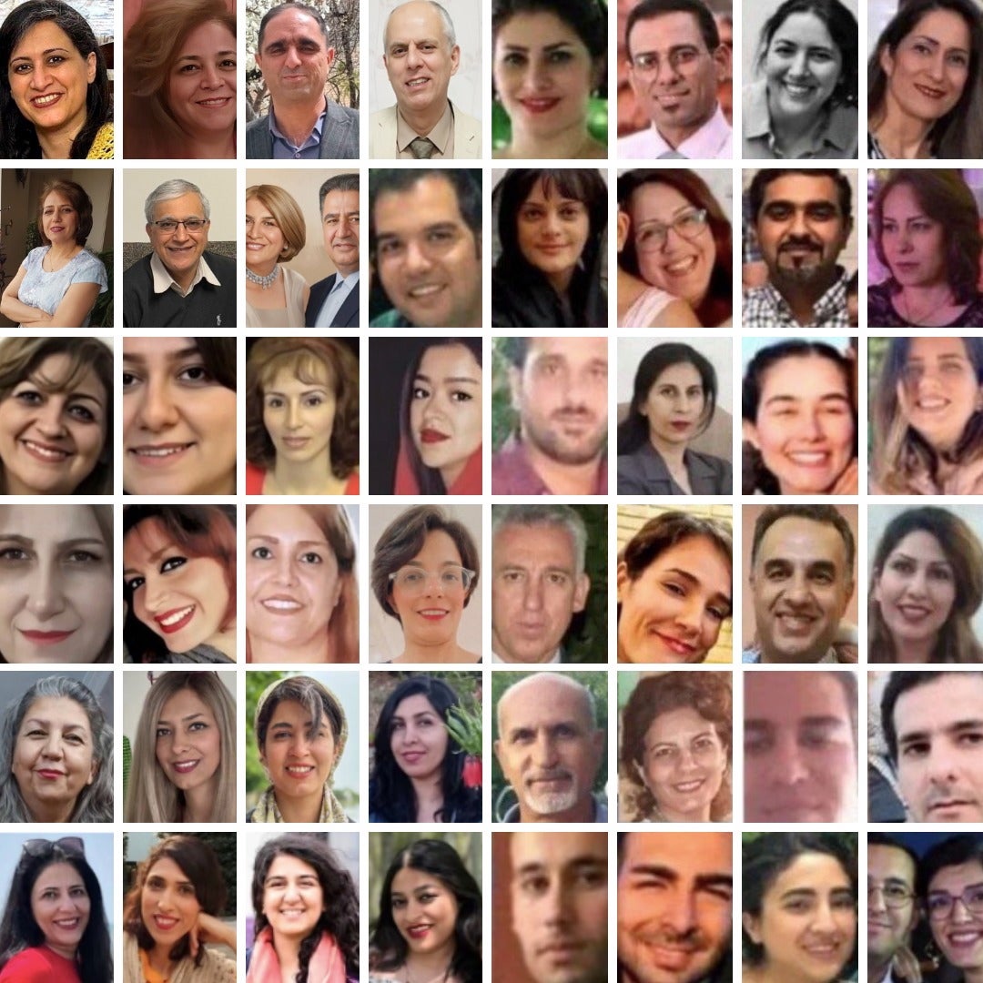 صور لأفراد من المجتمع البهائي طالتهم الموجة الأخيرة من القمع الحكومي المتصاعد الذي يستهدف الطائفة البهائية. 