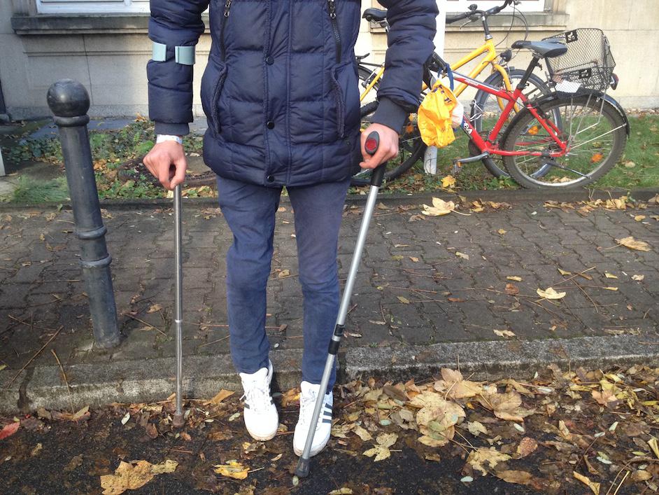 Mohammed, from Damascus, said his leg was injured when a bomb struck a building where he was hiding. 