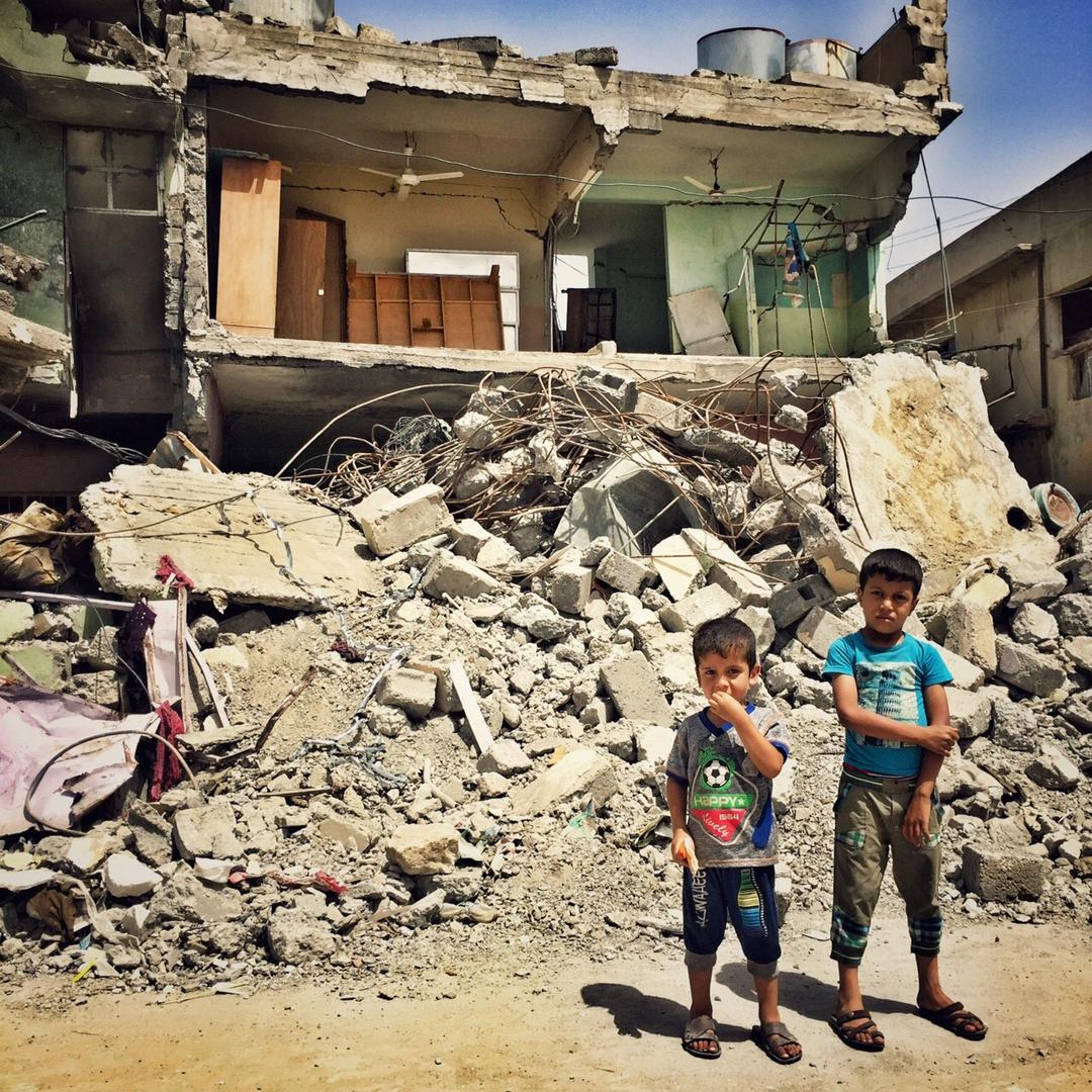 Wadi Hajjar neighborhood in west Mosul. Many families who had fled were forced to return there.