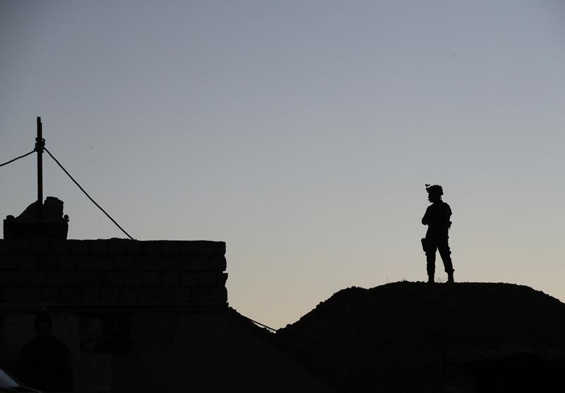 پێشمه‌رگه‌یه‌ك له‌ شاری هه‌ولێری هه‌رێمی كوردستانی عێراق له‌ ٢ی كانوونی دووه‌می ٢٠١٧.