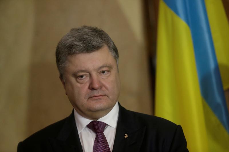 Ukraine's President Petro Poroshenko attends a news conference in Tallinn, Estonia on January 23, 2017.