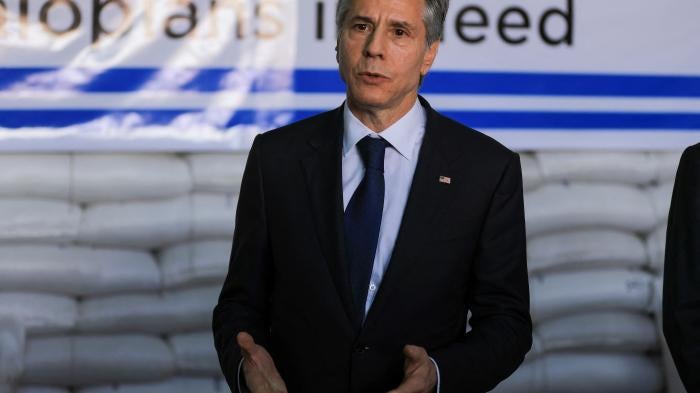 U.S. Secretary of State Antony Blinken visits a U.N. Logistics Center Warehouse in Addis Ababa, Ethiopia.