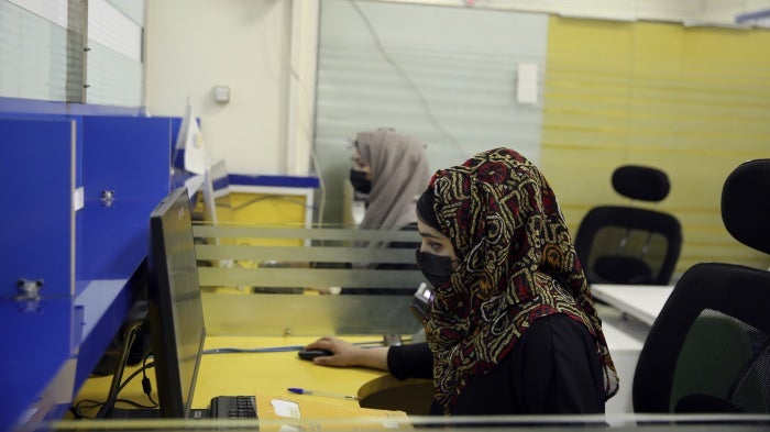 Women in their office 