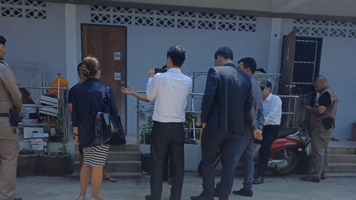 Vietnamese police questioning refugees in Thailand, March 14, 2024.