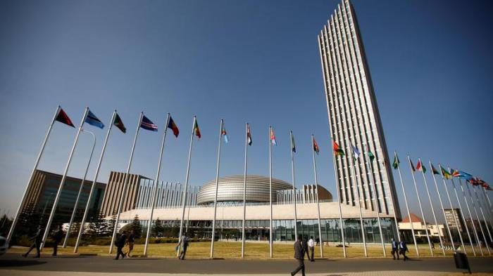 A general view shows the headquarters of the African Union (AU) building in Ethiopia's capital Addis Ababa, January 29, 2017.
