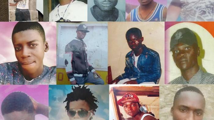 Security forces in the Democratic Republic of Congo summarily killed at least 27 young men and boys and forcibly disappeared 7 others during an anti-crime campaign that began in May 2018. Names of those pictured have been withheld because of security conc