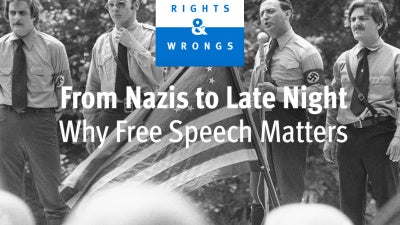 Archival image of Nazi rally in Chicago.