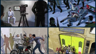 collage of four illustrations