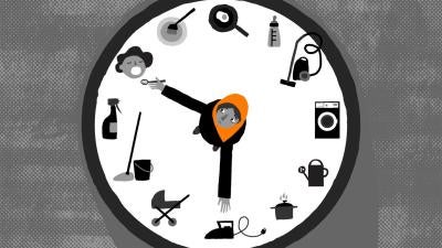  رسم يمثل عاملة منزلية تتعرض للاستغلال في عمان. 