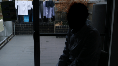 Somali-Ethiopian Australian who protested the visit of the Ethiopian government delegation to Australia.