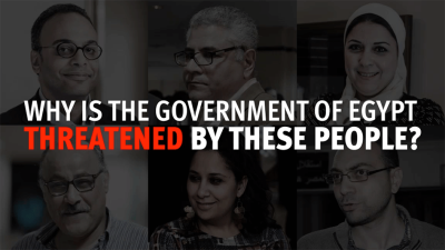 Still from video about travel bans in Egypt