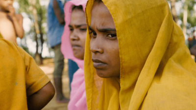 A Rohingya woman in a camp in Bangladesh