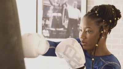 Fatou Jallow boxing.