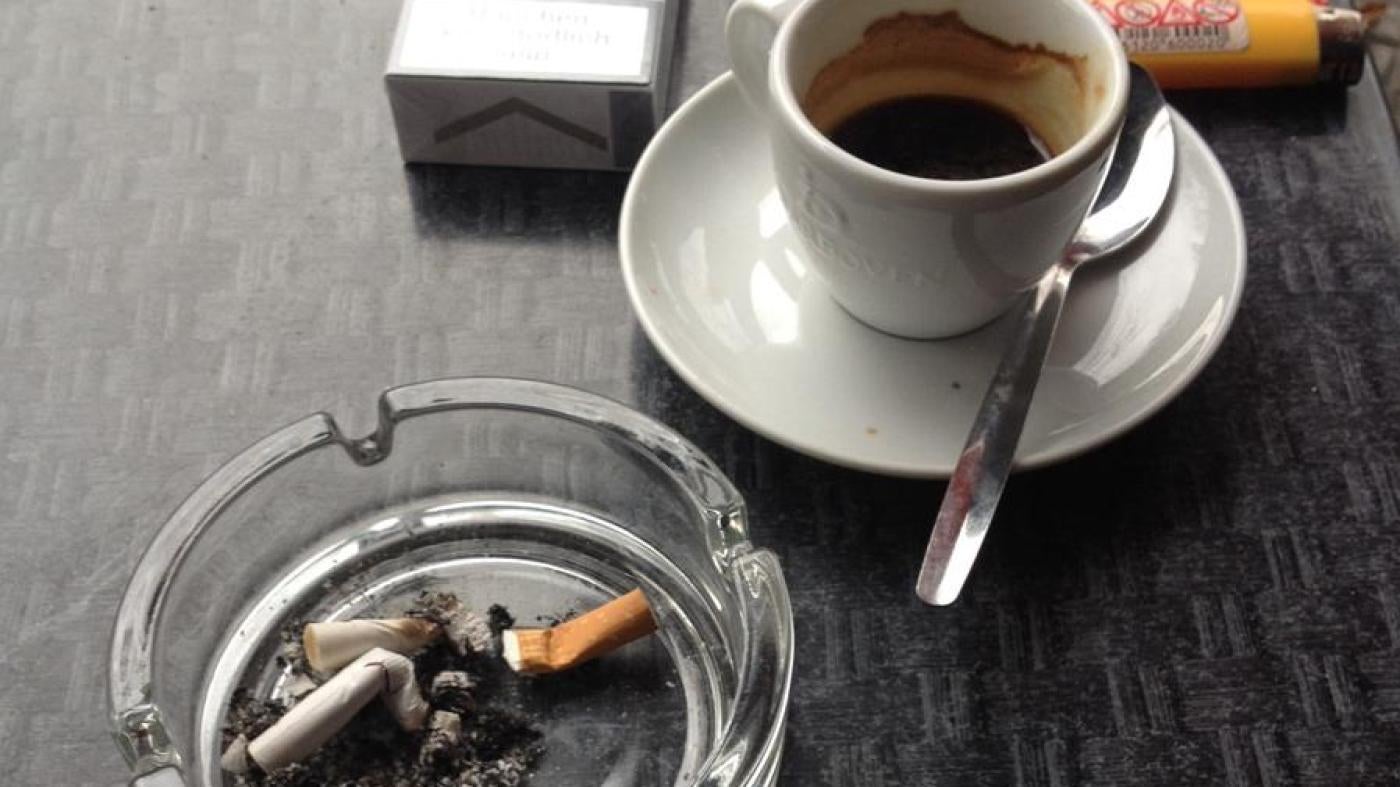 The café where Dr. Sami Sharif was interviewed. 