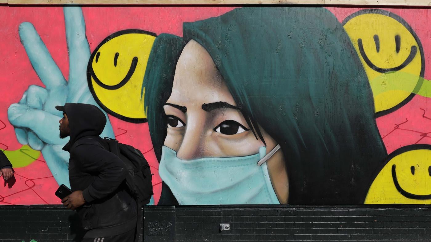 Covid mural in Seattle, Washington