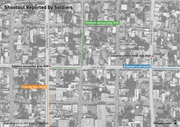 Annotated satellite image