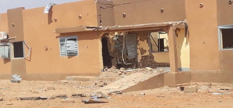 Exterior of a destroyed building