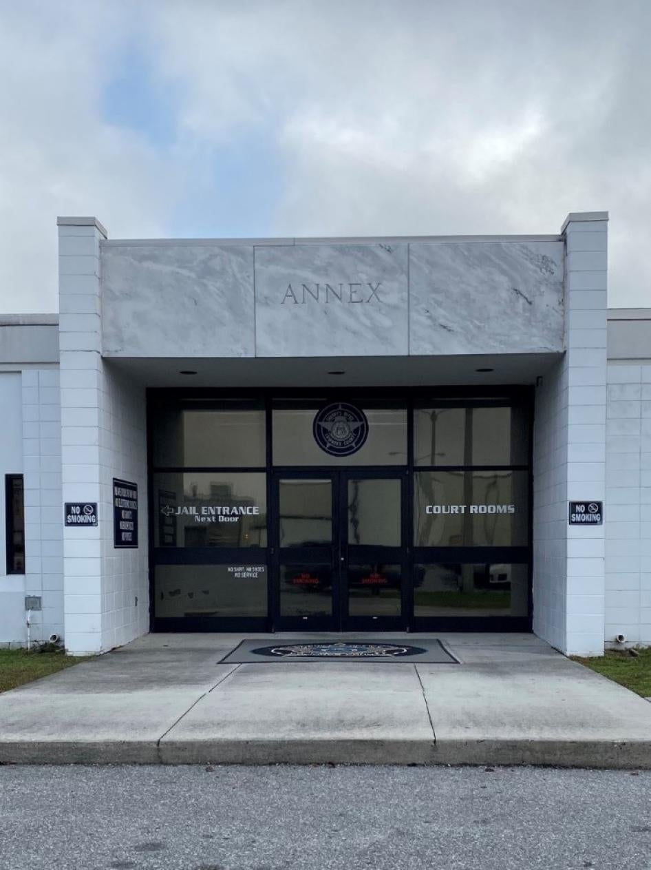 Entrance to a courthouse
