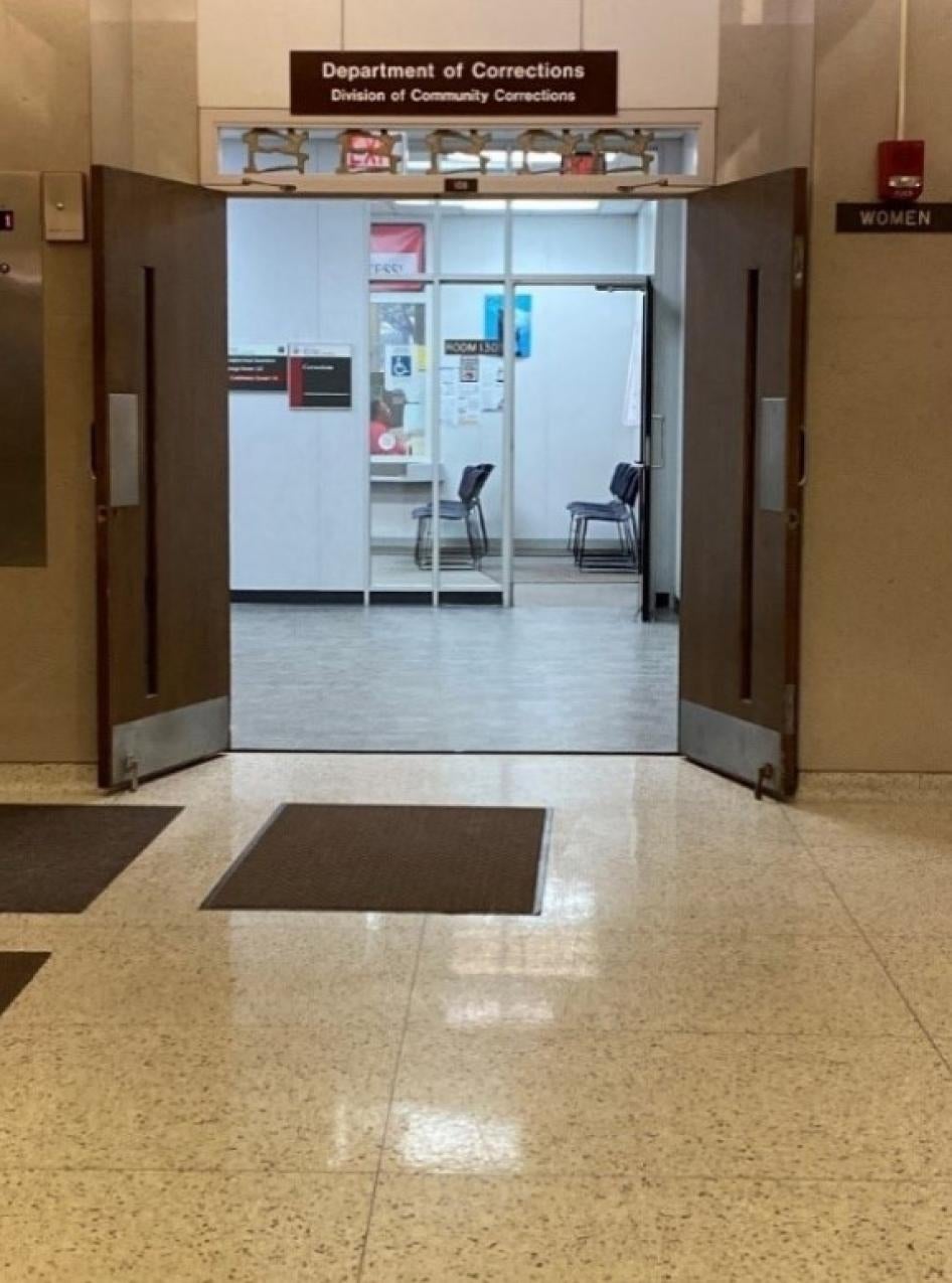 Doorway leading into the Department of Corrections