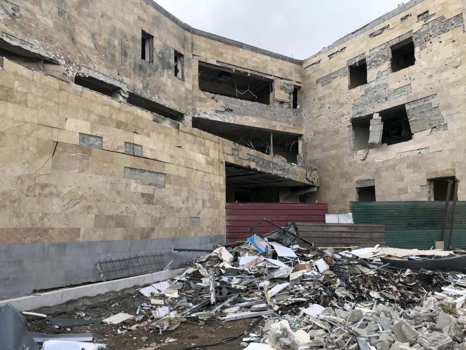 Damage to the newly renovated maternity ward