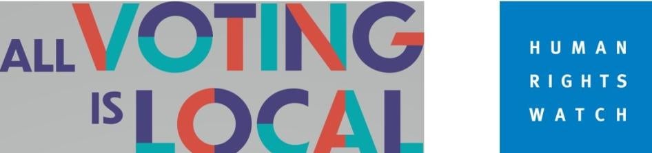 All Voting is Local and Human Rights Watch Logos