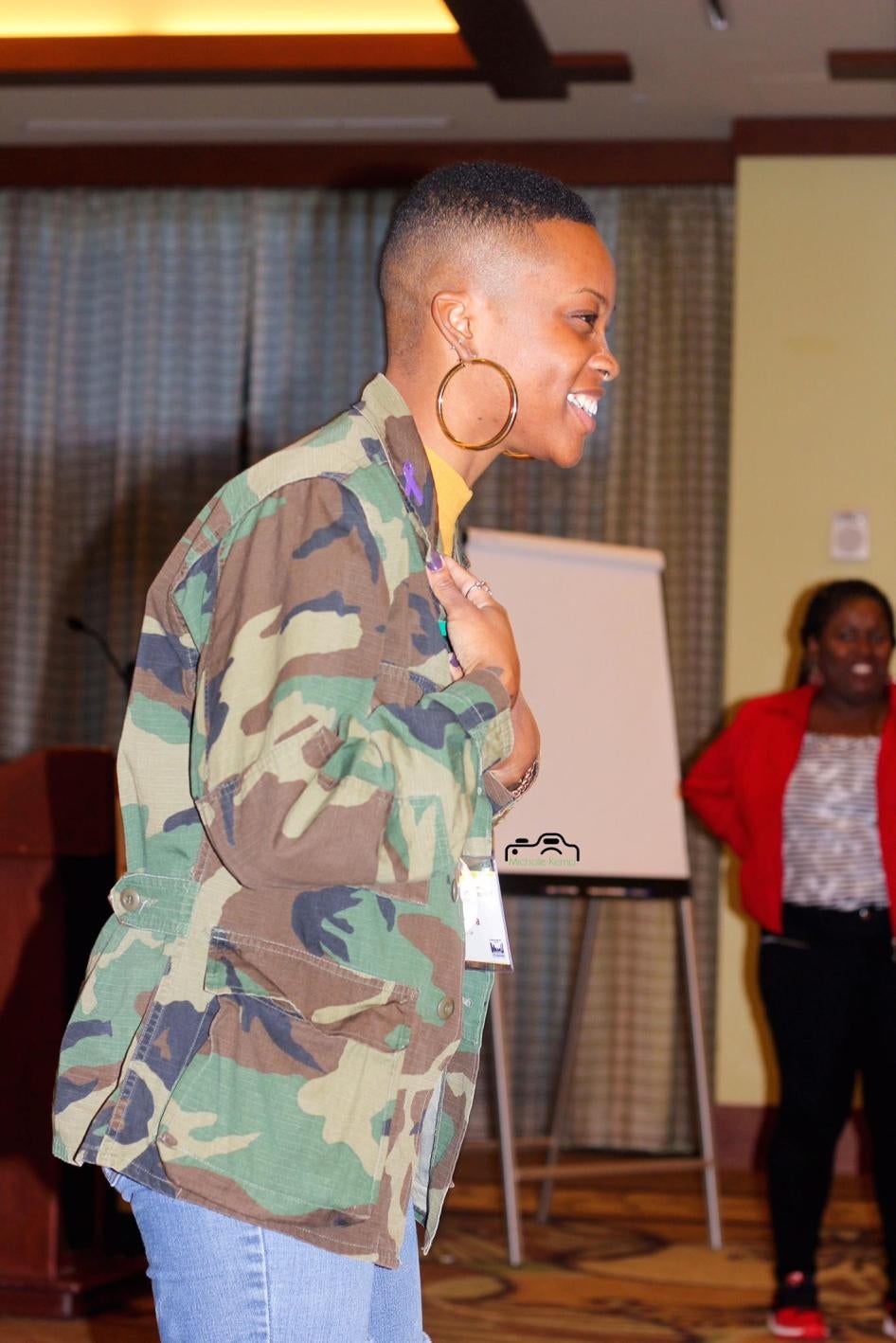 Amanda Furdge facilitating a closed Southern Rural Black Women’s Initiative for Economic and Social Justice intergenerational model building workshop.
