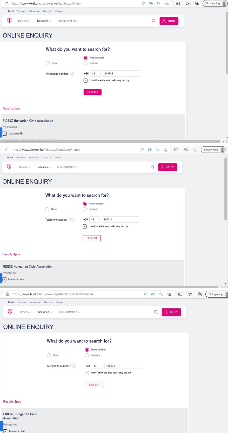 3 telecom screenshots