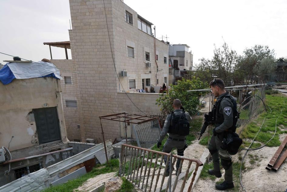 Israeli forces enter the East Jerusalem home of Khayri Alqam, who killed seven civilians in the Israeli settlement of Neve Yaakov on January 27, 2023, to seal and eventually demolish it.