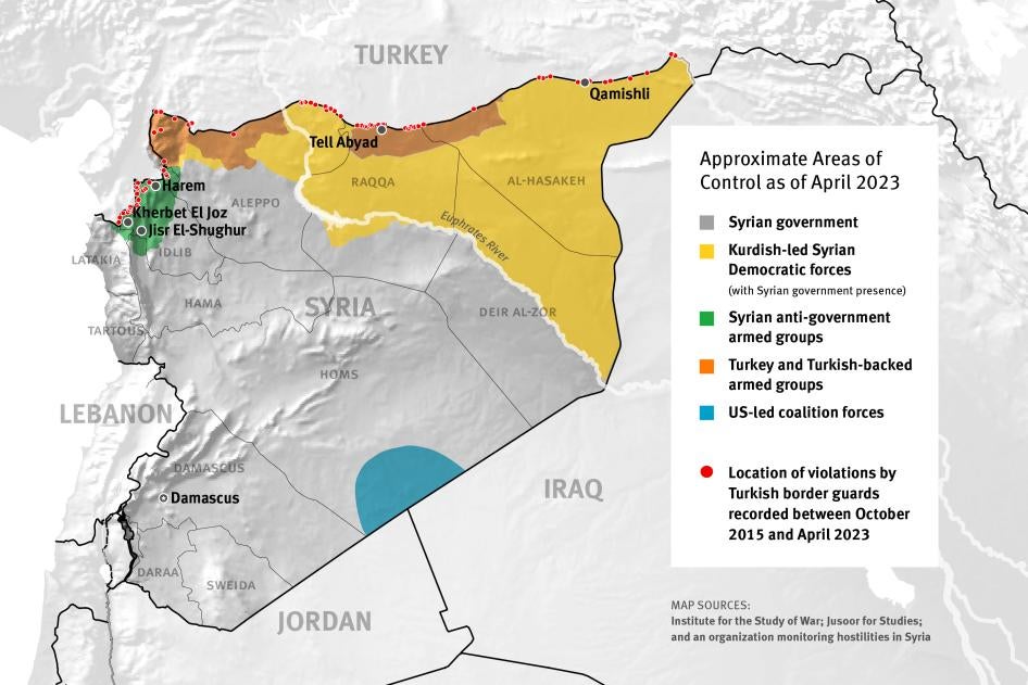 Syria Map Border Attacks
