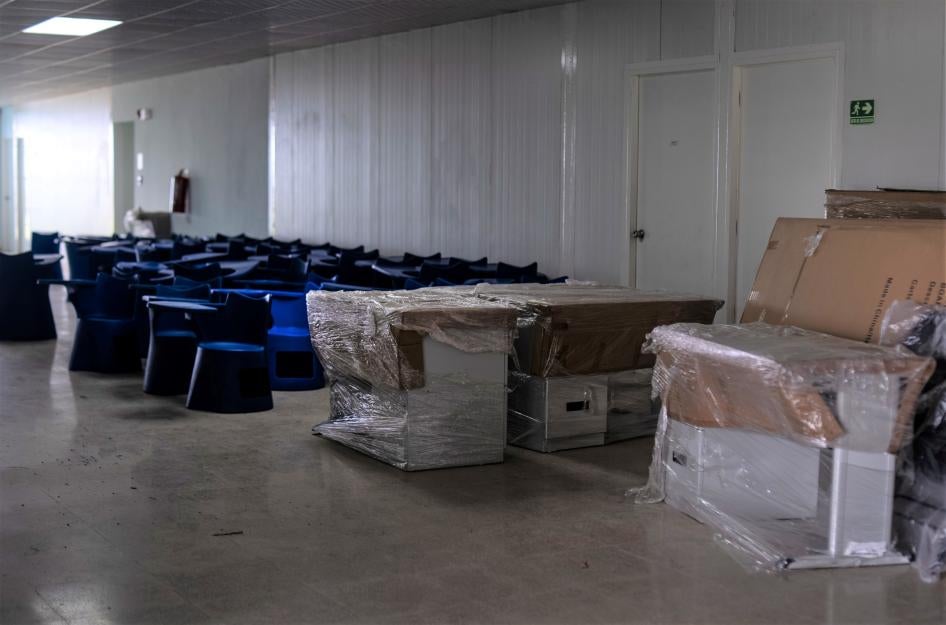 boxes and supplies in storage