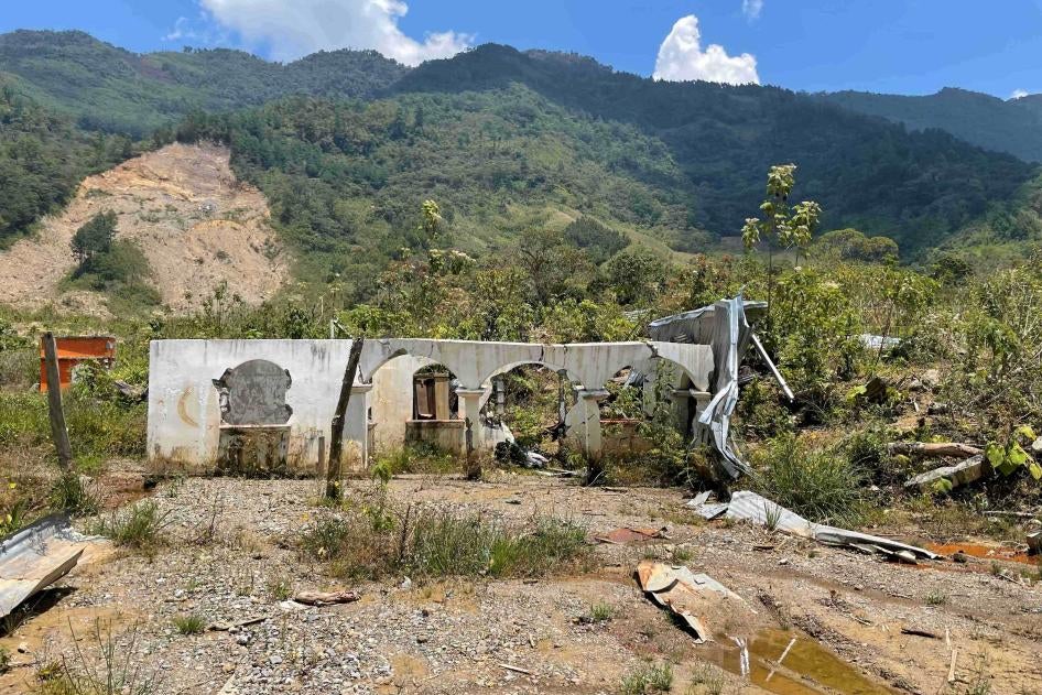 a destroyed building