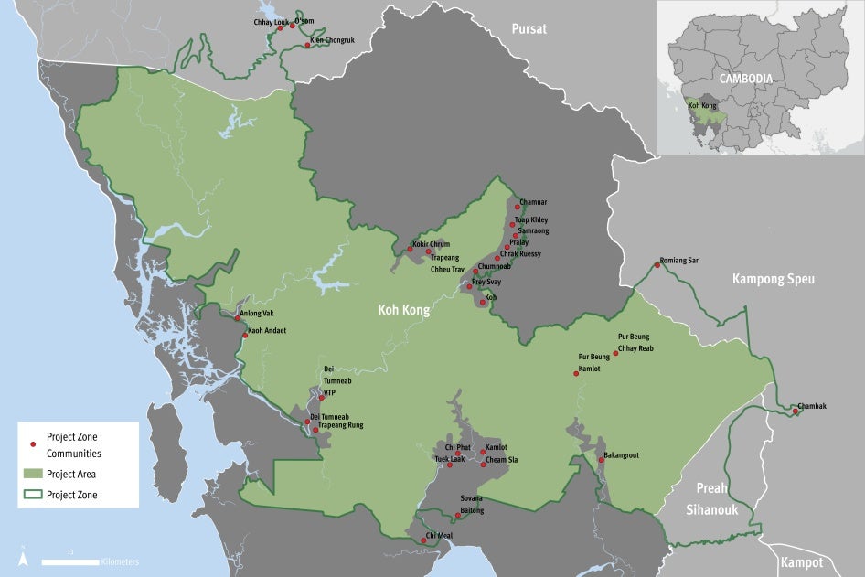 Map of The Southern Cardamom REDD+ Project