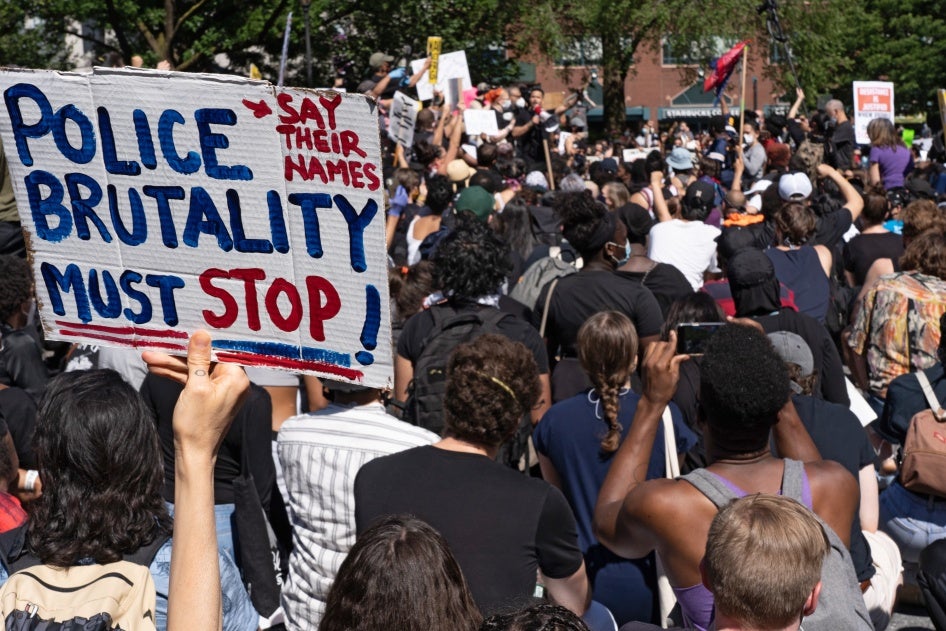 Activists across the United States have worked to repeal laws which disproportionately criminalize Black and LGBT communities and subject them to police violence, including anti-loitering legislation in California and New York. Above, protesters gather in Union Square in New York City on May 30, 2020. 