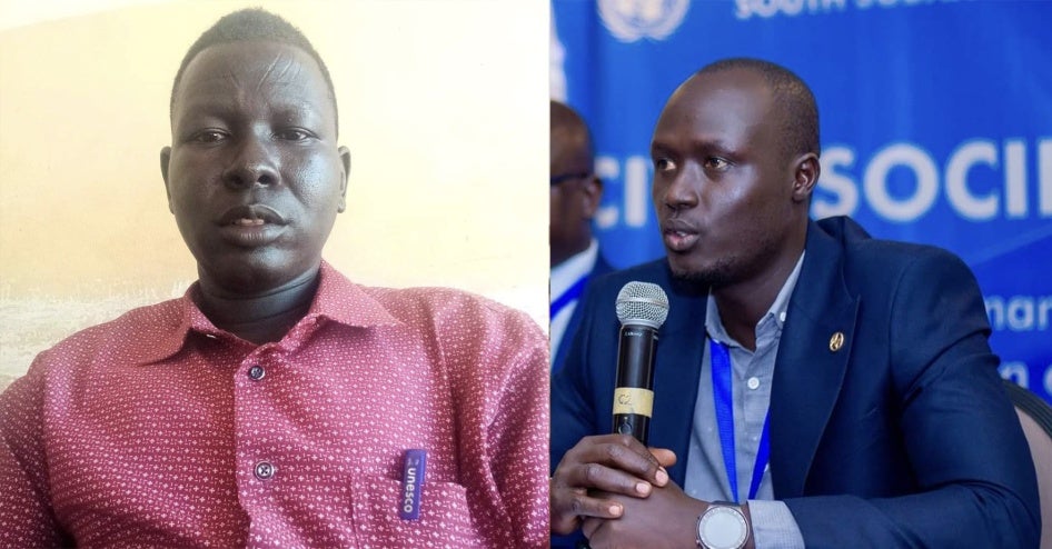 Aleu Anyieth (left) and Bol Deng Bol (right).
