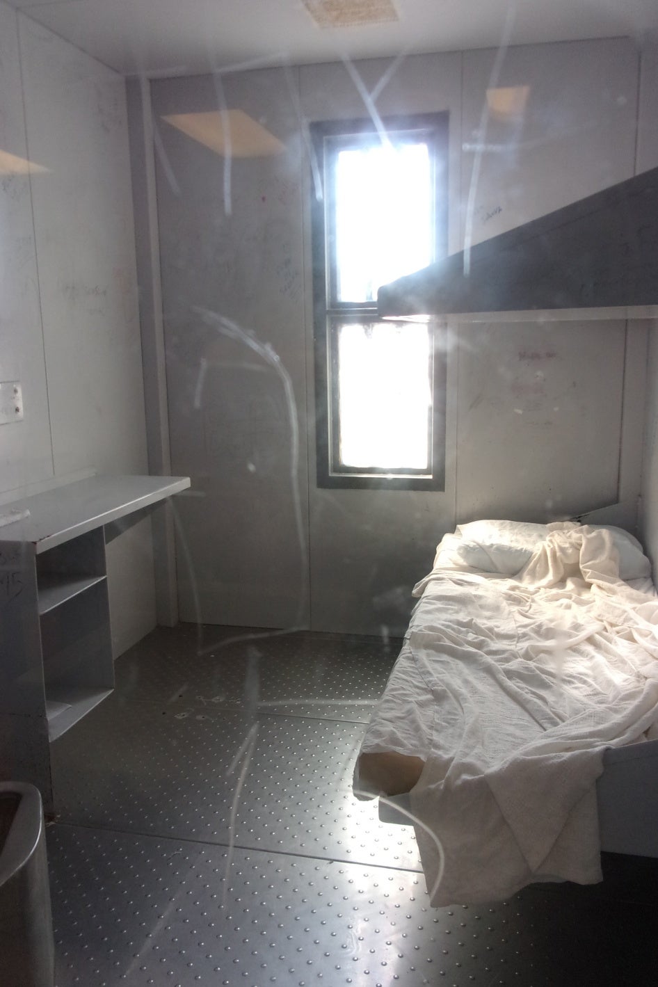 A cell in Essex County Juvenile Detention Center, Newark, New Jersey