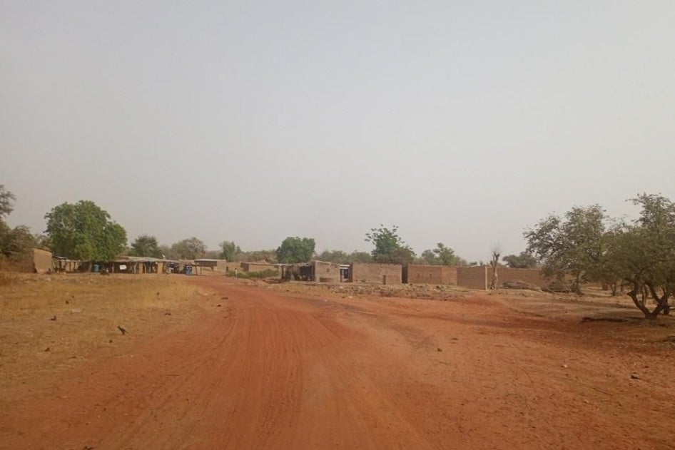 Le village de Mahouna dans l'ouest du Burkina Faso, le 18 mars 2022.