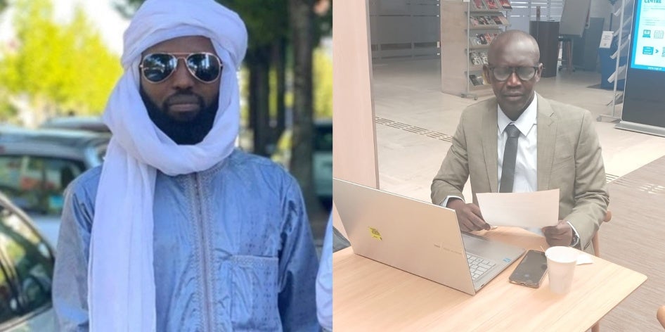  Charfadine Galmaye Saleh (à gauche) et Makaila Nguebla. 